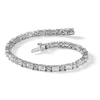 14kw 10ct Lab Grown Dia VS/SI+ G+ Comp Emerald/Round Tennis Bracelet