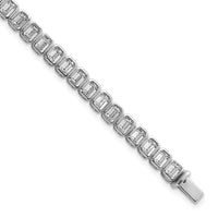 14kw 6 1/2ct Cert Lab Grown Dia VS/SI+ G+ Comp Emerald Tennis Bracelet