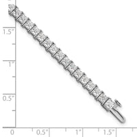 14kw 10ct Lab Grown Dia VS+ F+ Comp Princess Tennis Bracelet