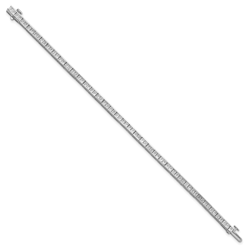 14kw 5ct Lab Grown Dia VS+ F+ Comp Princess Tennis Bracelet