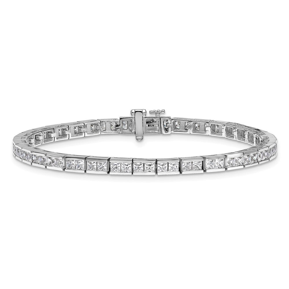 14kw 5ct Lab Grown Dia VS+ F+ Comp Princess Tennis Bracelet