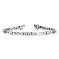 14kw 5ct Lab Grown Dia VS+ F+ Comp Princess Tennis Bracelet