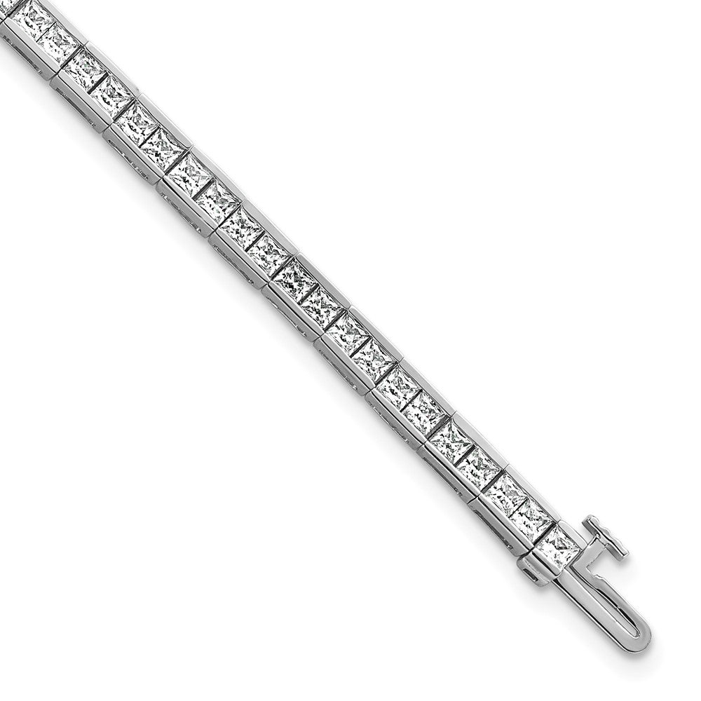 14kw 5ct Lab Grown Dia VS+ F+ Comp Princess Tennis Bracelet