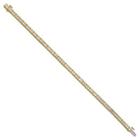 14k 5ct Lab Grown Dia VS/SI+ G+ Comp Princess Tennis Bracelet