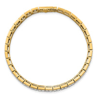 14k 5ct Lab Grown Dia VS/SI+ G+ Comp Princess Tennis Bracelet