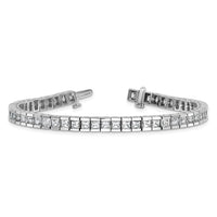 14kw 10ct Lab Grown Dia VS+ F+ Comp Princess Tennis Bracelet