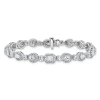 14kw 5 5/8ct Lab Grown Dia VS/SI+ G+ Complete Fashion Tennis Bracelet