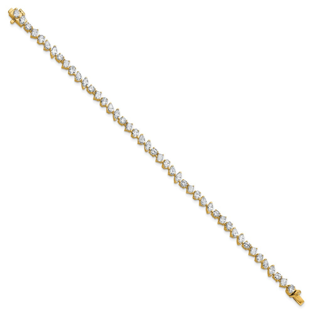 14k 5 1/3ct Lab Grown Dia VS/SI+ G+ Comp Multiple Shape Tennis Bracelet