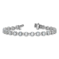 14kw 11ct Lab Grown Dia VS/SI+ G+ Comp Round&Oval 7in Tennis Bracelet
