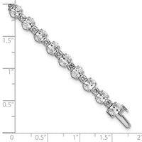 14kw 11ct Lab Grown Dia VS/SI+ G+ Comp Round&Oval 7in Tennis Bracelet