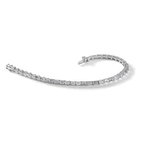 14kw 7 ct Lab Grown Dia VS/SI+ G+ Comp Emerald Tennis Bracelet