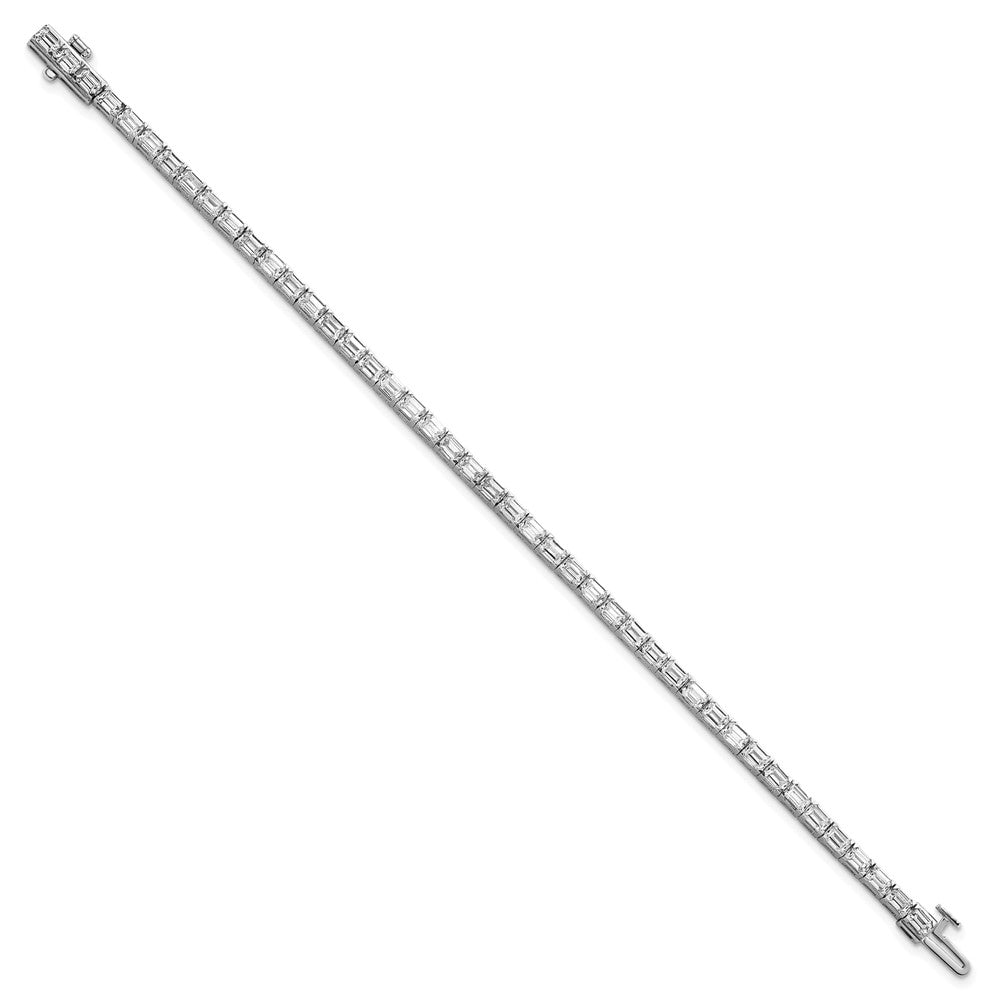 14kw 7 ct Lab Grown Dia VS/SI+ G+ Comp Emerald Tennis Bracelet