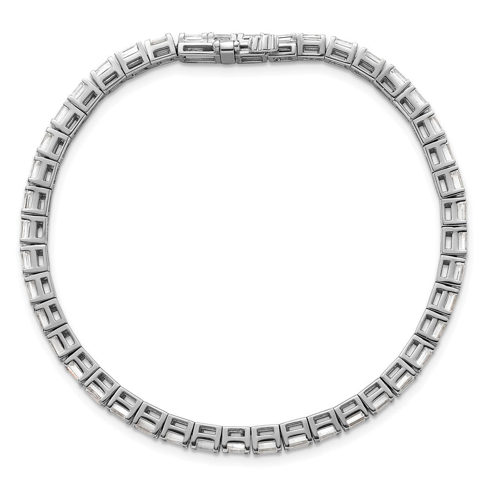 14kw 7 ct Lab Grown Dia VS/SI+ G+ Comp Emerald Tennis Bracelet