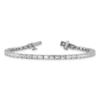 14kw 7 ct Lab Grown Dia VS/SI+ G+ Comp Emerald Tennis Bracelet