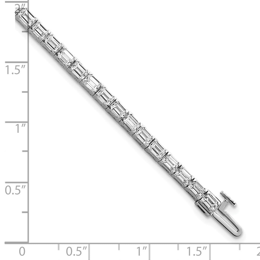 14kw 7 ct Lab Grown Dia VS/SI+ G+ Comp Emerald Tennis Bracelet