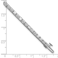 14kw 7 ct Lab Grown Dia VS/SI+ G+ Comp Emerald Tennis Bracelet