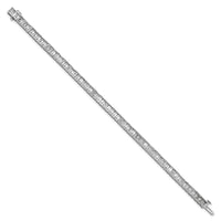 14kw 10ct Cert Lab Grown Dia VS/SI+ G+ Comp Emerald Bezel Tennis Bracelet