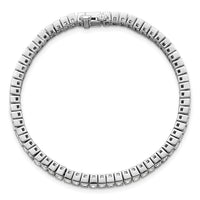 14kw 10ct Lab Grown Dia VS/SI+ G+ Comp Emerald Bezel Tennis Bracelet