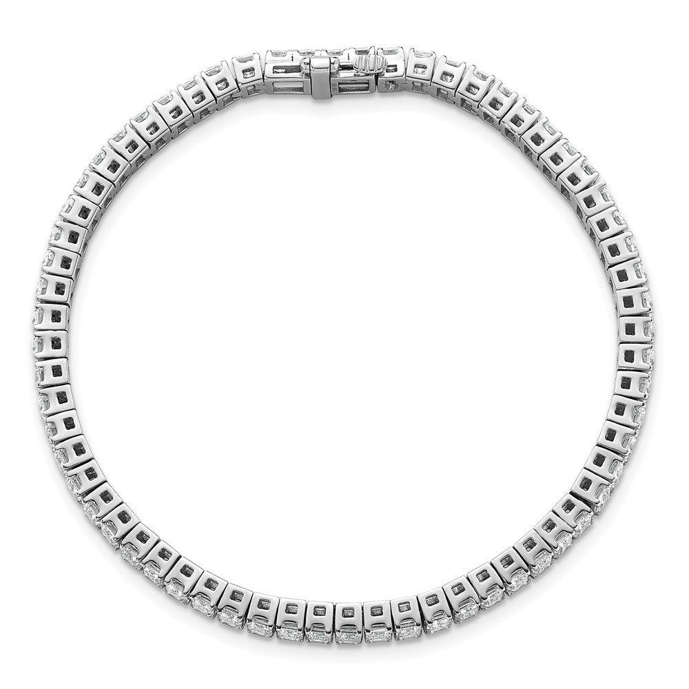 14kw 10ct Lab Grown Dia VS+ F+ Comp Emerald Bezel Tennis Bracelet