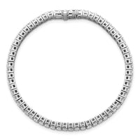 14kw 10ct Lab Grown Dia VS+ F+ Comp Emerald Bezel Tennis Bracelet