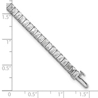 14kw 10ct Lab Grown Dia VS+ F+ Comp Emerald Bezel Tennis Bracelet