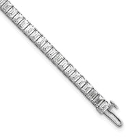 14kw 10ct Lab Grown Dia VS+ F+ Comp Emerald Bezel Tennis Bracelet