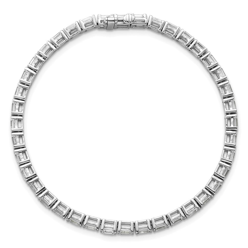14kw 4 3/4ct Cert Lab Grown Dia VS/SI+ G+ Comp Emerald Tennis Bracelet