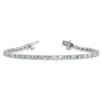 14kw 4 3/4ct Cert Lab Grown Dia VS/SI+ G+ Comp Emerald Tennis Bracelet