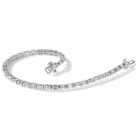 14kw 4 3/4ct Lab Grown Dia VS+ F+ Comp Emerald Bezel Tennis Bracelet