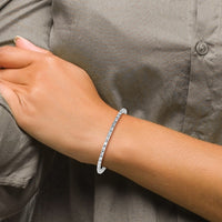 14kw 4 3/4ct Lab Grown Dia VS/SI+ G+ Comp Emerald Tennis Bracelet