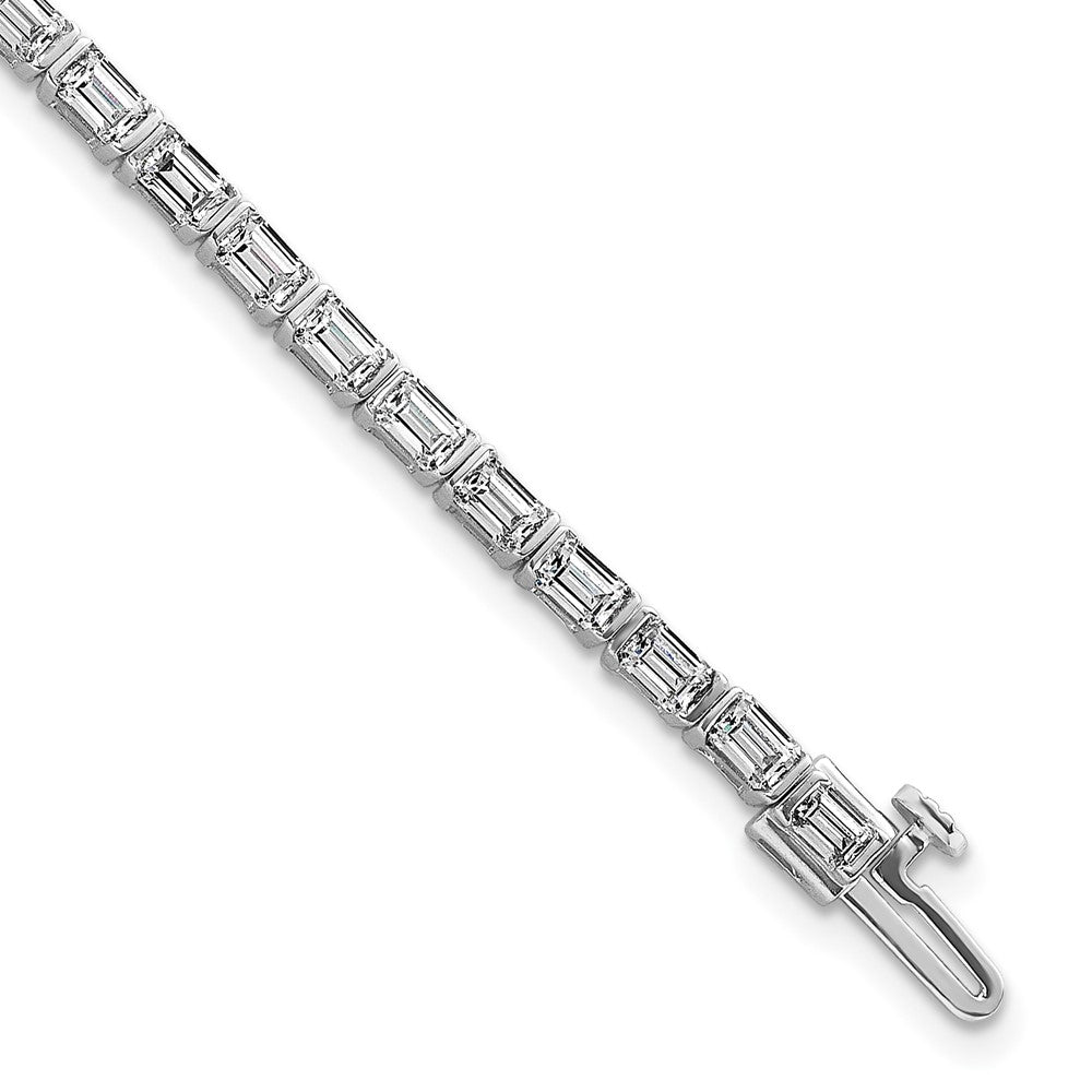 14kw 4 3/4ct Cert Lab Grown Dia VS/SI+ G+ Comp Emerald Tennis Bracelet