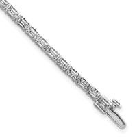 14kw 4 3/4ct Cert Lab Grown Dia VS/SI+ G+ Comp Emerald Tennis Bracelet