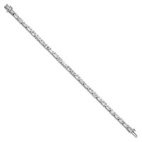 14kw 10ct Cert Lab Grown Dia VS/SI+ G+ Comp Emerald Bezel Tennis Bracelet