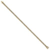10k 2ct Lab Grown Dia VS+ F+ Comp 4mm Pavé Cuban Link Bracelet