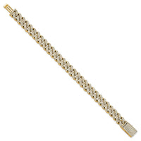 10k 6 1/6ct Lab Grown Dia VS+ F+ Comp 4mm Pavé Cuban Link Bracelet