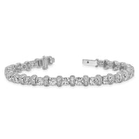 14kw 7 3/4ct Lab Grown Diamond VS/SI+ G+ Comp Fashion Tennis Bracelet