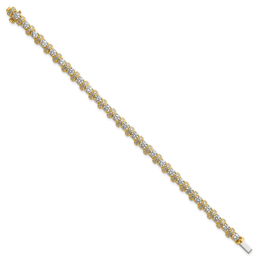 14k 7 3/4ct Lab Grown Diamond VS/SI+ G+ Comp Fashion Tennis Bracelet