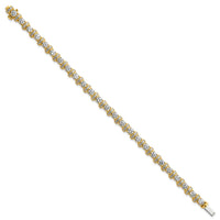 14k 7 3/4ct Lab Grown Diamond VS/SI+ G+ Comp Fashion Tennis Bracelet