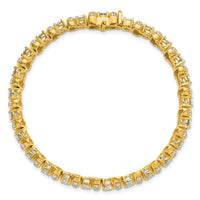 14k 7 3/4ct Lab Grown Diamond VS/SI+ G+ Comp Fashion Tennis Bracelet