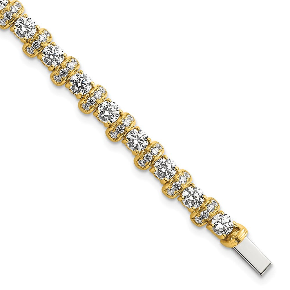 14k 7 3/4ct Lab Grown Diamond VS/SI+ G+ Comp Fashion Tennis Bracelet