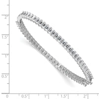 TO 14kw 6 1/2 carat Lab Grown Diamond VS+ F+ 7.5in Comp. Bangle