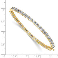 True Origin 14k 7 5/8 carat Lab Grown Diamond VS+ F+ 7.5in Complete Bangle
