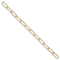TO 14k 4ct Lab Grown Diamond VS+ F+ 8in w/1in ext. Comp. Link Bracelet