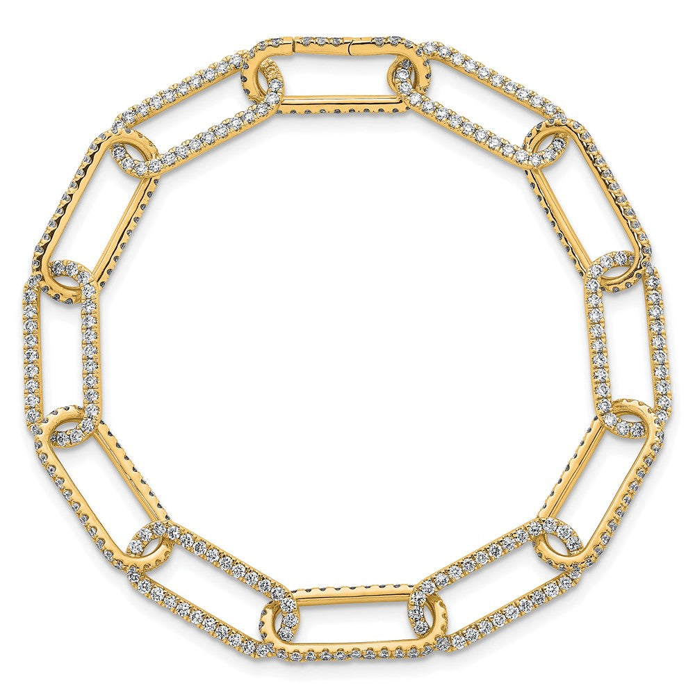 TO 14k 4ct Lab Grown Diamond VS+ F+ 8in w/1in ext. Comp. Link Bracelet