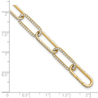 TO 14k 4ct Lab Grown Diamond VS+ F+ 8in w/1in ext. Comp. Link Bracelet