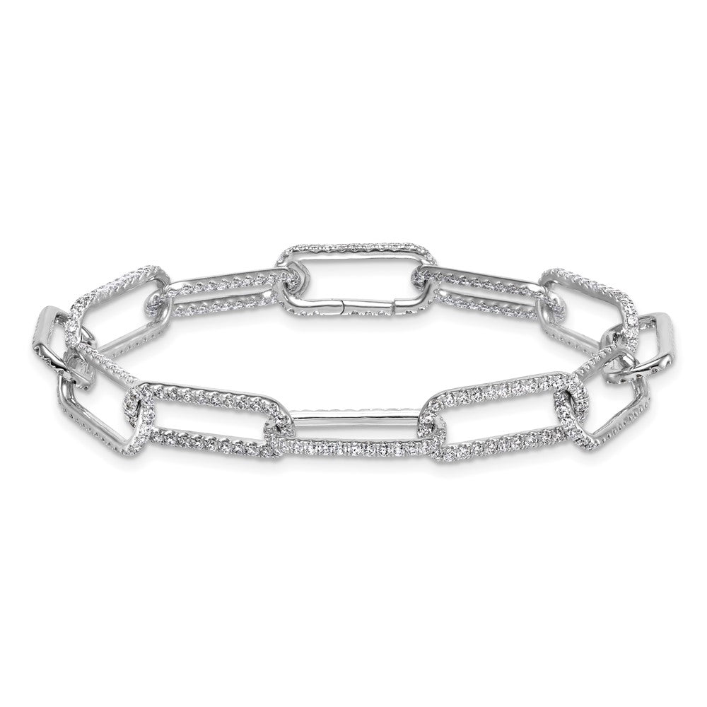 TO 14kw 4ct Lab Grown Diamond VS+ F+ 8in w/1in ext. Comp. Link Bracelet