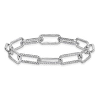 TO 14kw 4ct Lab Grown Diamond VS+ F+ 8in w/1in ext. Comp. Link Bracelet