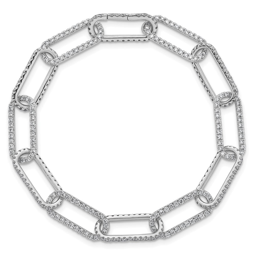 TO 14kw 4ct Lab Grown Diamond VS+ F+ 8in w/1in ext. Comp. Link Bracelet