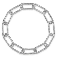 TO 14kw 3 1/2ct Lab Grown DIA. VS+ F+ 7in w/1 in ext. Comp. Link Bracelet