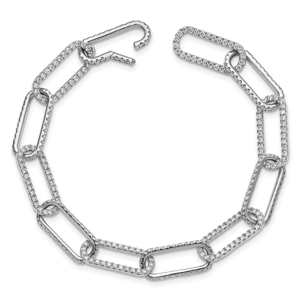 TO 14kw 3 1/2ct Lab Grown DIA. VS+ F+ 7in w/1 in ext. Comp. Link Bracelet